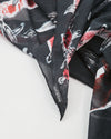 Balmain Black/Red Print Cashmere Scarf