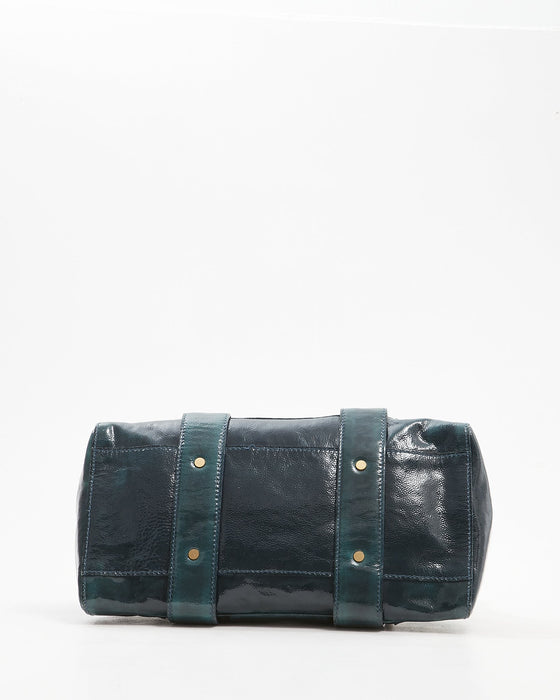 Jimmy Choo Turquoise Patent Leather Malena Satchel Bag