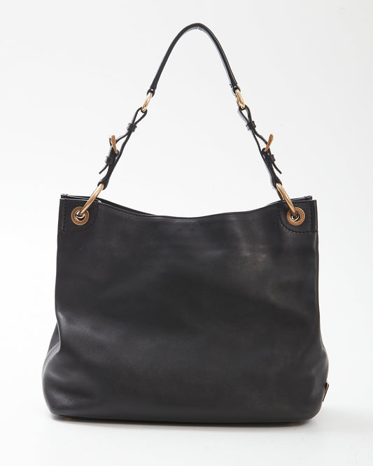 Prada Black Glace Calfskin Leather GHW Shoulder Bag