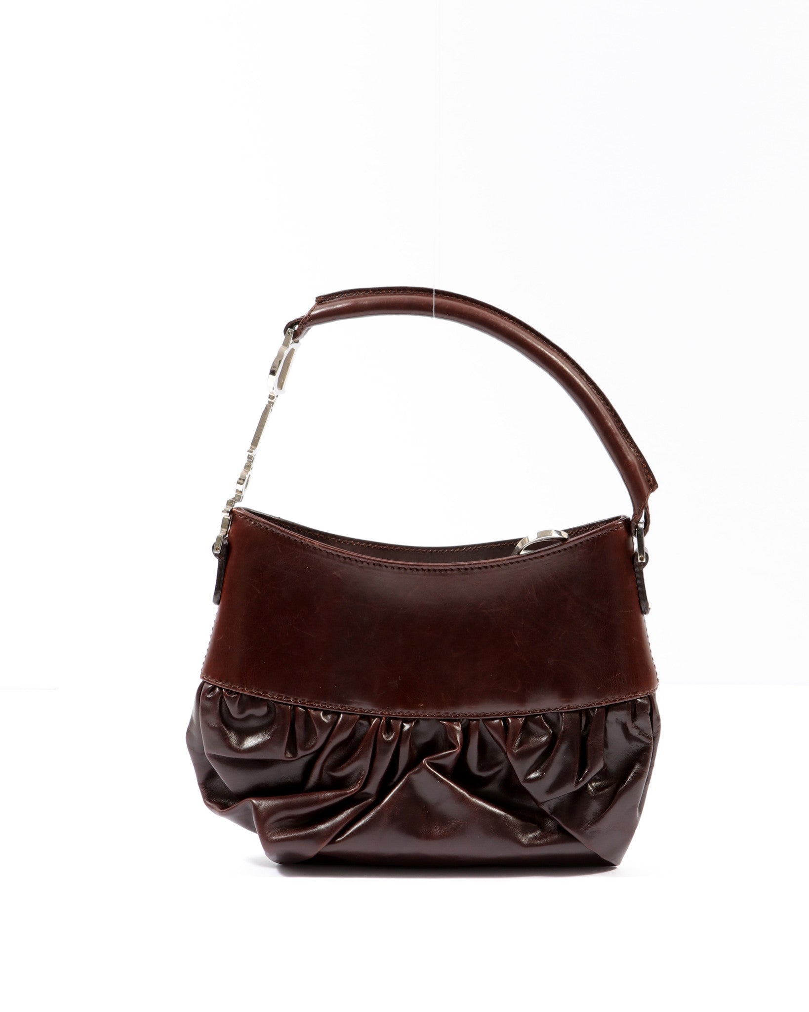 Dior Brown Leather Corset Shoulder Bag