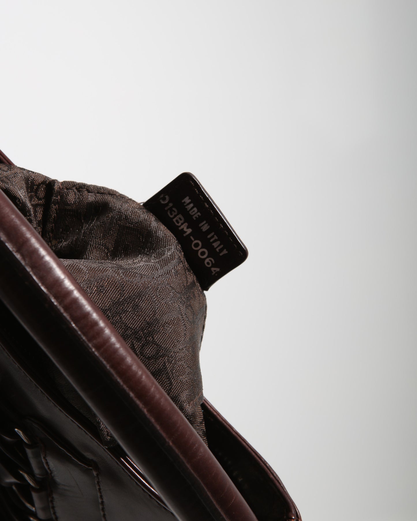 Dior Brown Leather Corset Shoulder Bag