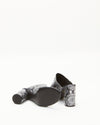 Balenciaga Silver Snakeskin Mule Heel - 40