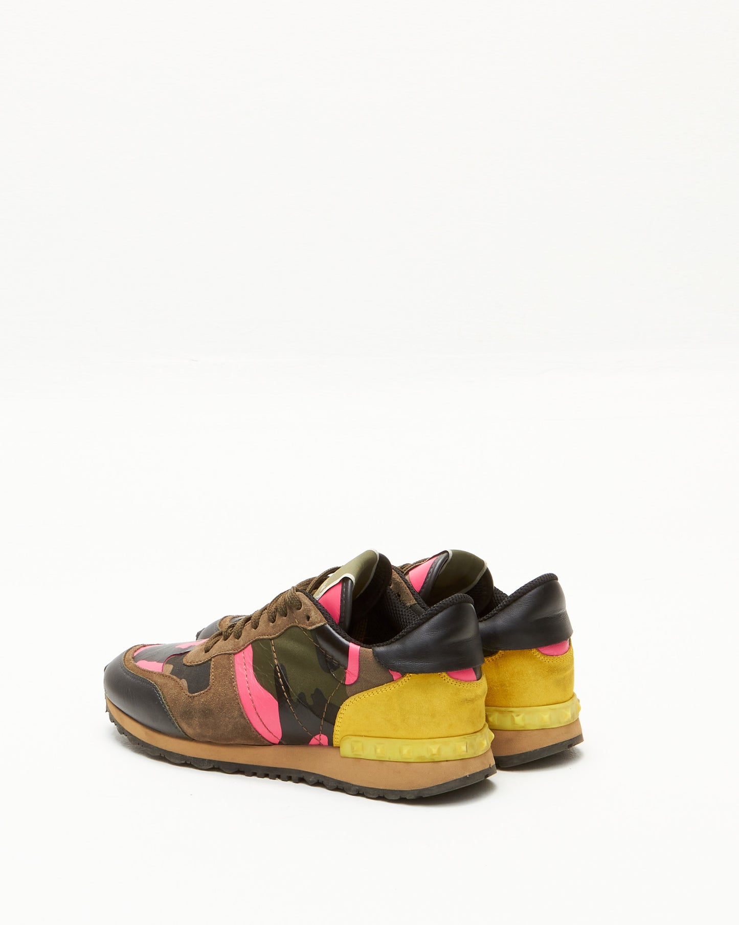 Valentino Green Multi Color Rockrunner Sneakers -37