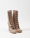 Jimmy Choo Beige Suede Button-Up Boots - 39.5