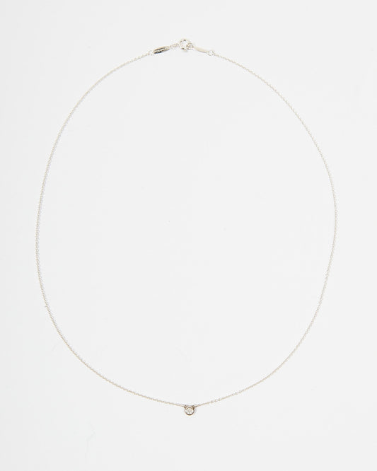 Collier pendentif Tiffany &amp; Co en argent sterling avec diamants par cour