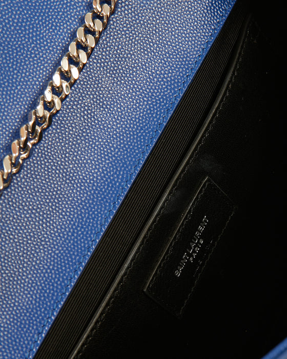 Saint Laurent Blue Leather Medium Kate Chain Shoulder Bag