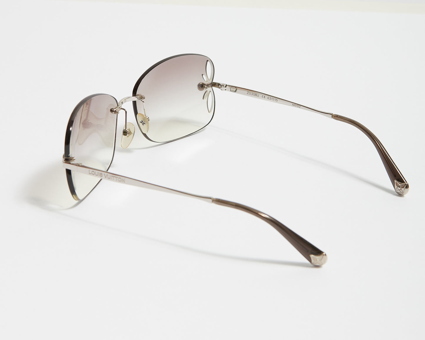 Louis Vuitton Silver Rimless M0122 Lily Sunglasses