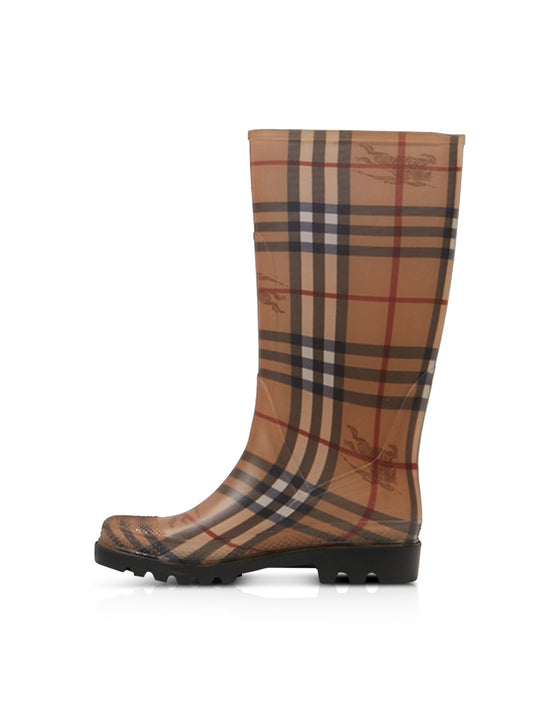 Burberry Haymarket Check Rain Boots - 36