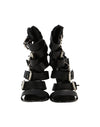 Giuseppe Zanotti Black Leather Buckle Cage Heels - 39.5
