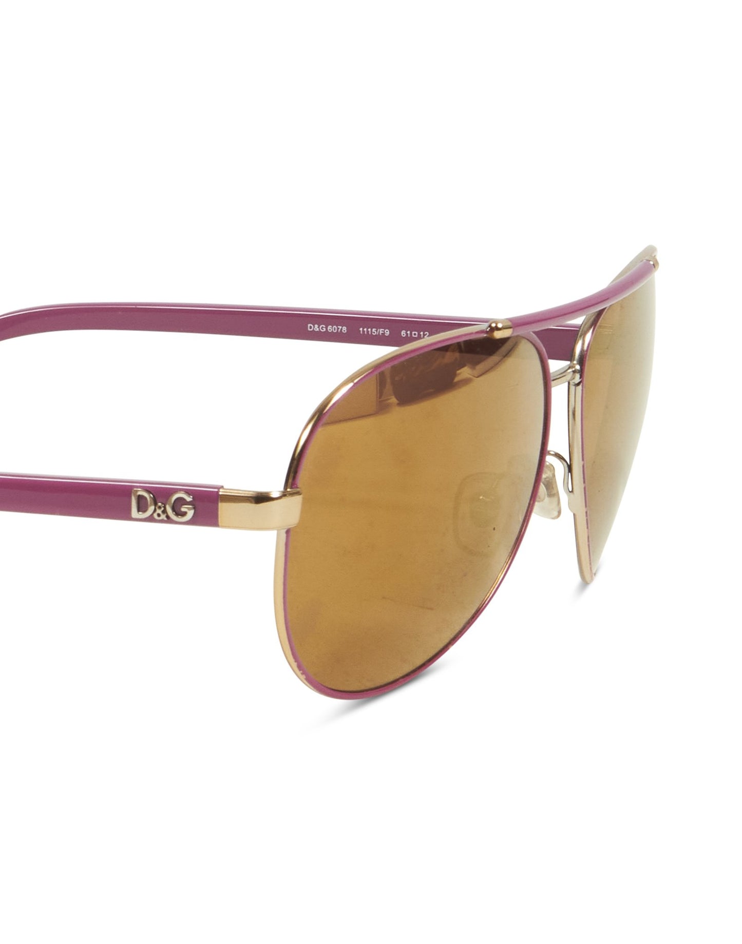 Lunettes de soleil aviateur Dolce &amp; Gabbana violettes D&amp;G 6078