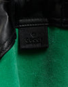 Gucci Green Leather Logo Drawstring Backpack