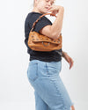 Prada Tan Leather Studded Shoulder Bag