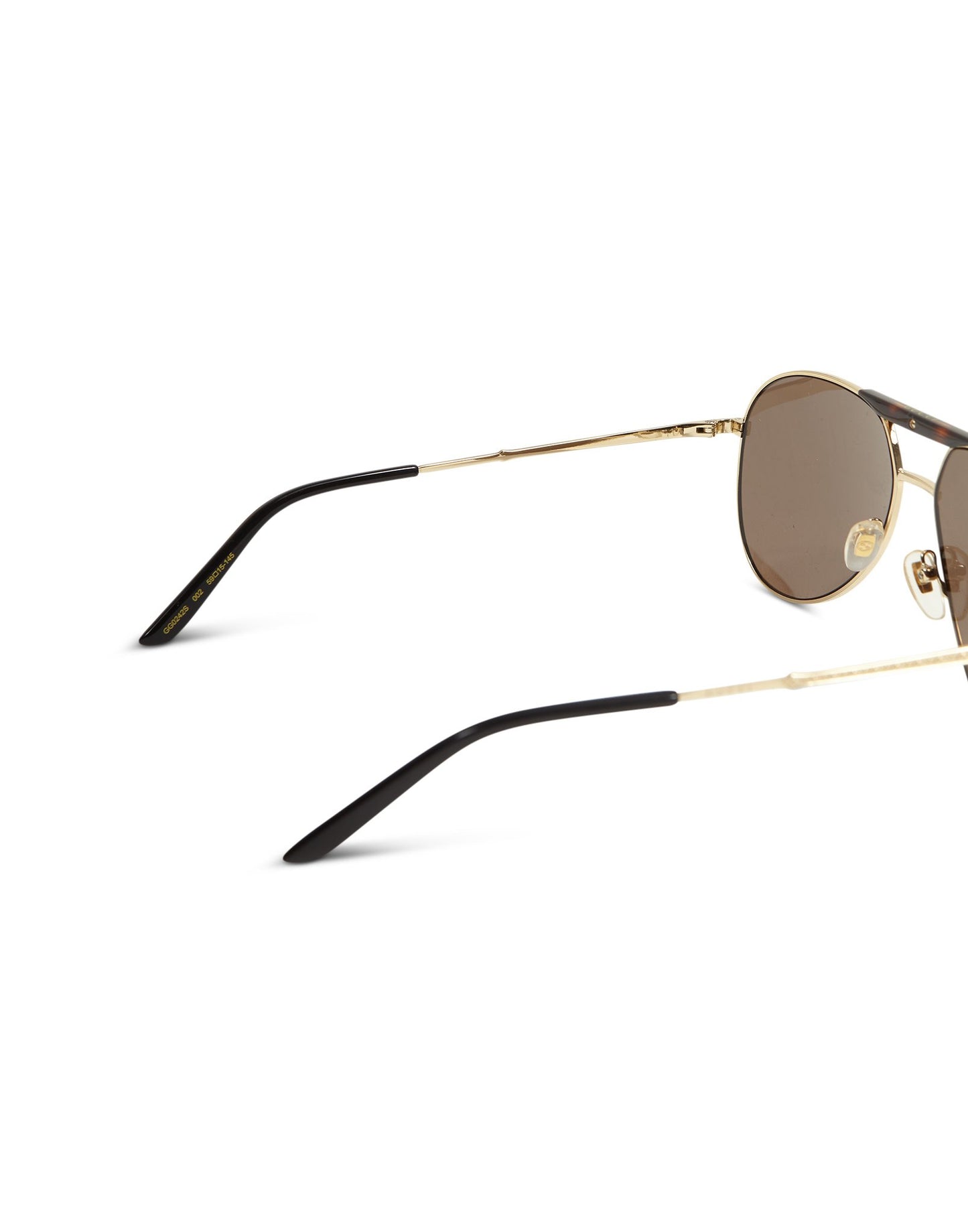 Gucci Gold/Brown GG0242S Aviator Sunglasses