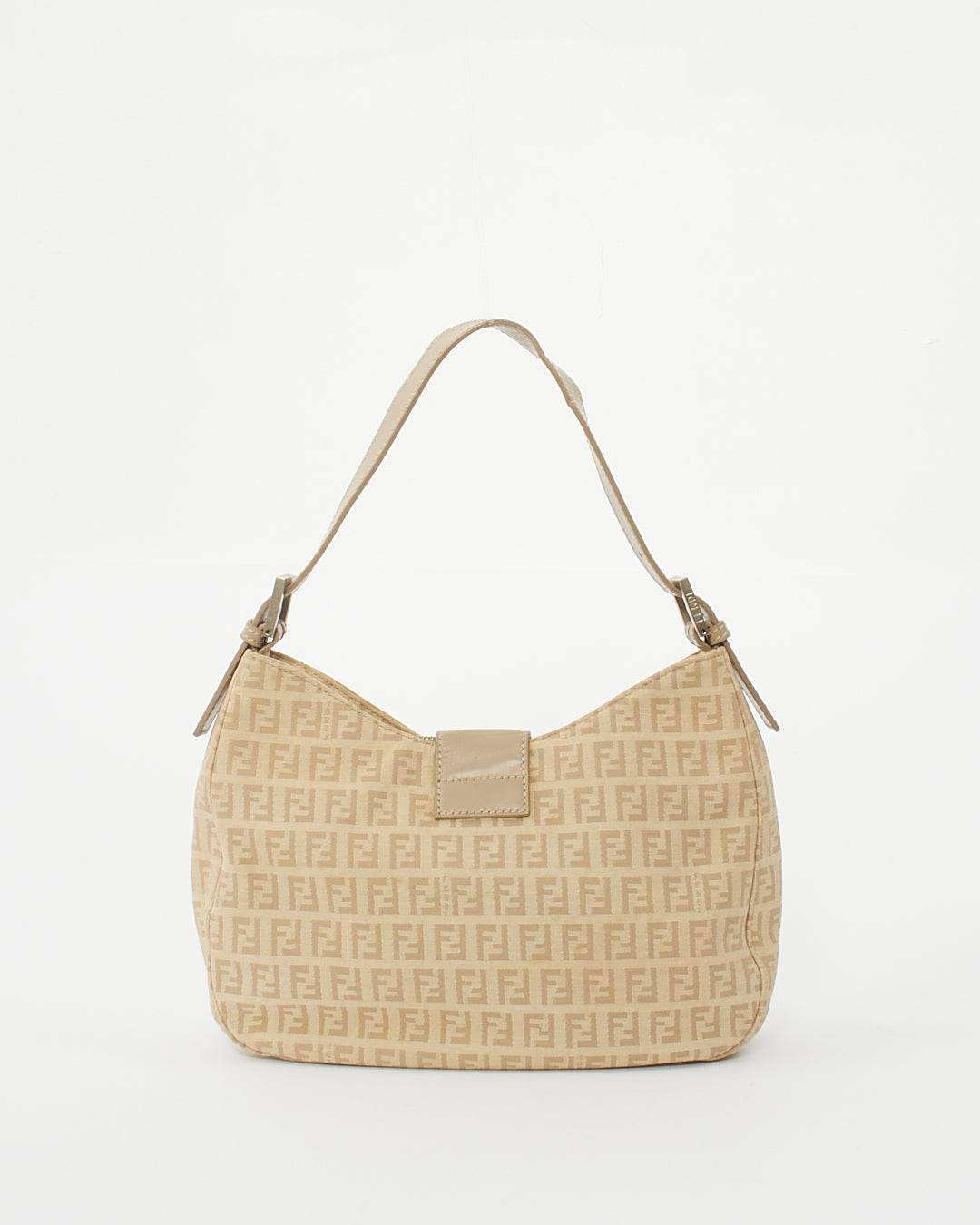 Fendi Beige Zucchino Print Canvas Small Hobo Shoulder Bag