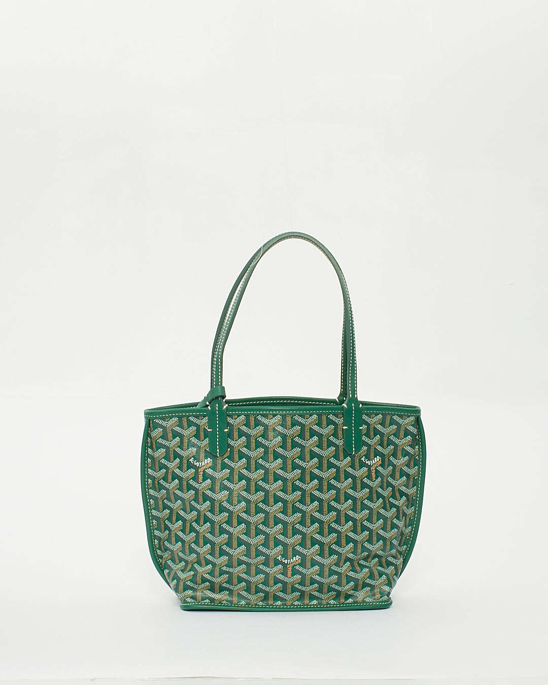Mini sac Anjou réversible en toile verte Goyard