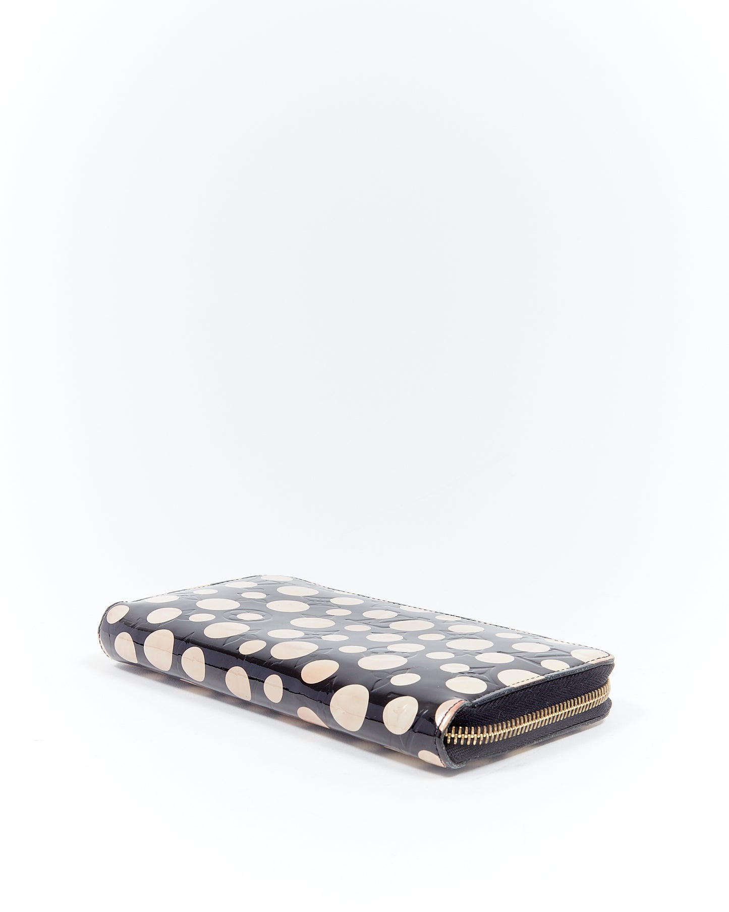 Portefeuille Zippy Louis Vuitton Noir/Blanc Vernis Polka Dot Yougi Collab