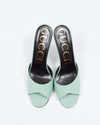 Gucci Turquoise/Mint Patent Scarlet Muled High Heels - 39.5