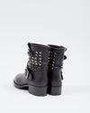 Valentino Black Leather Rockstud Boots - 38