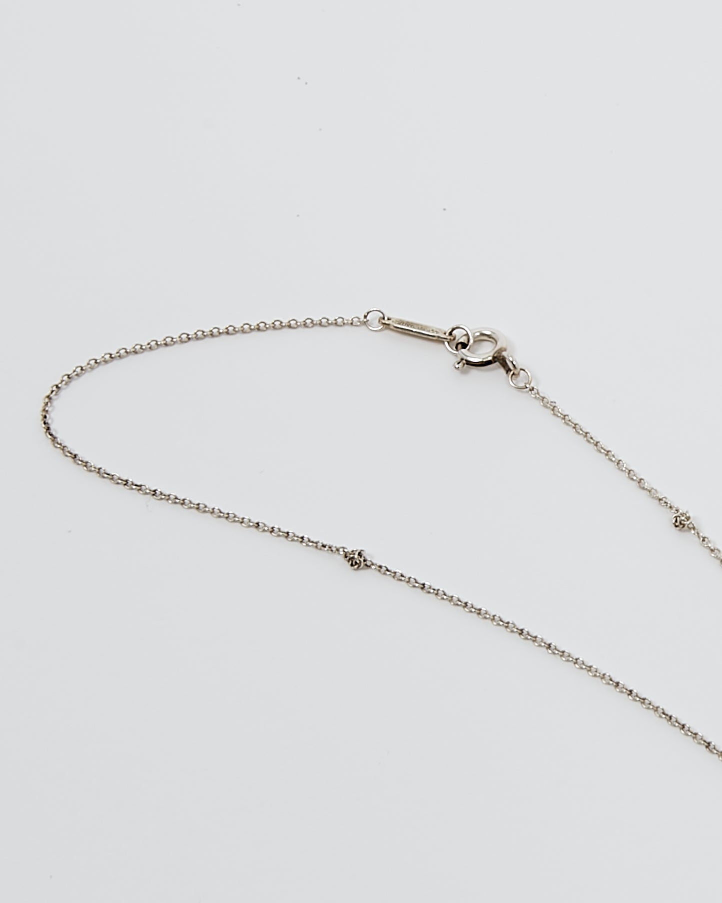 Tiffany Sterling Silver Pearl Drop Ziegfeld Pendant Necklace