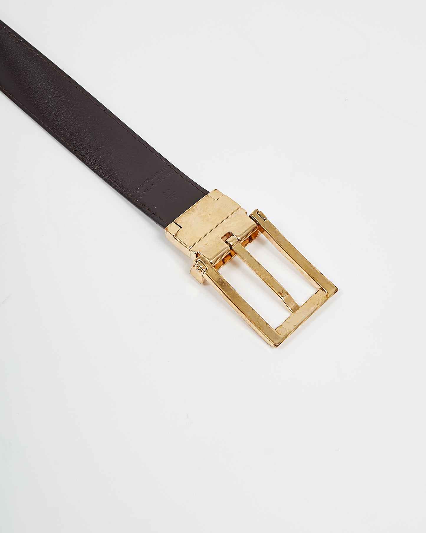 Burberry Beige Nova Check Canvas/Leather Reversible Belt - 34/85
