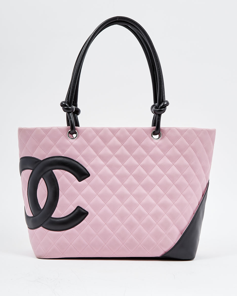 Buy Chanel Cambon Bowler Bag Quilted Calfskin Medium White 67407