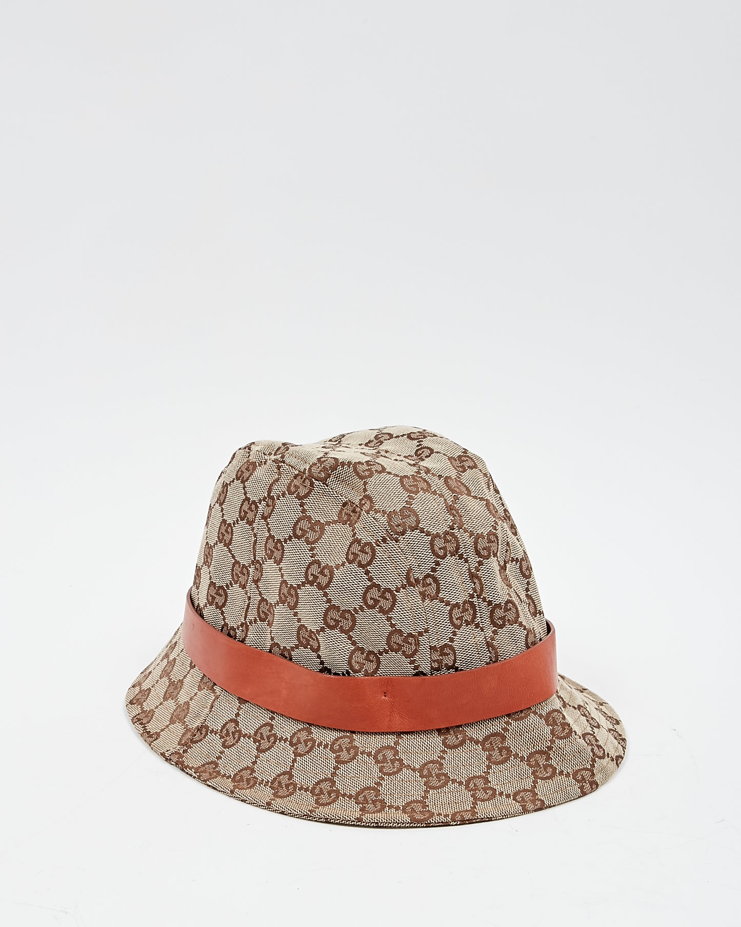 Gucci Brown GG Supreme Canvas Bucket Hat - M