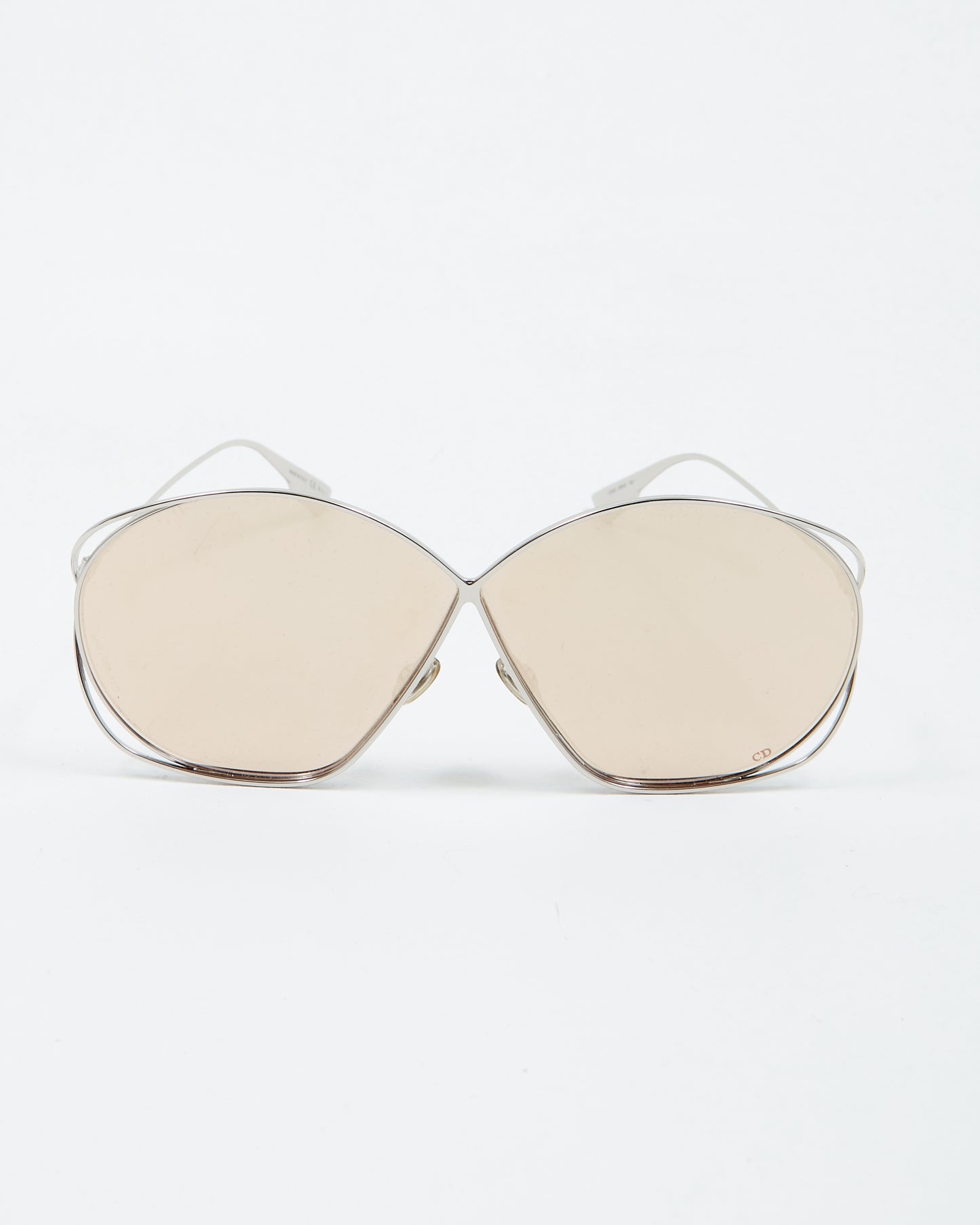 Dior Silver Metallic 010SQ Cross Lense Sunglasses
