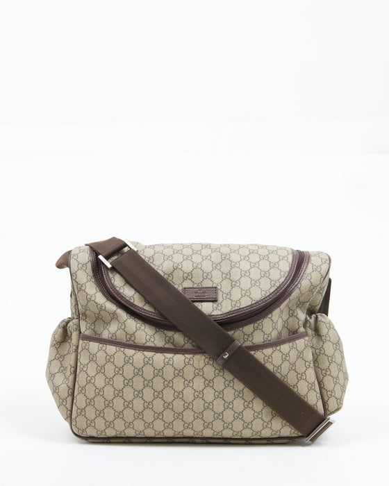 Gucci Brown GG Supreme Coated Canvas Diaper Bag