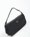 Prada Black Nylon Tessuto Baguette Shoulder Bag