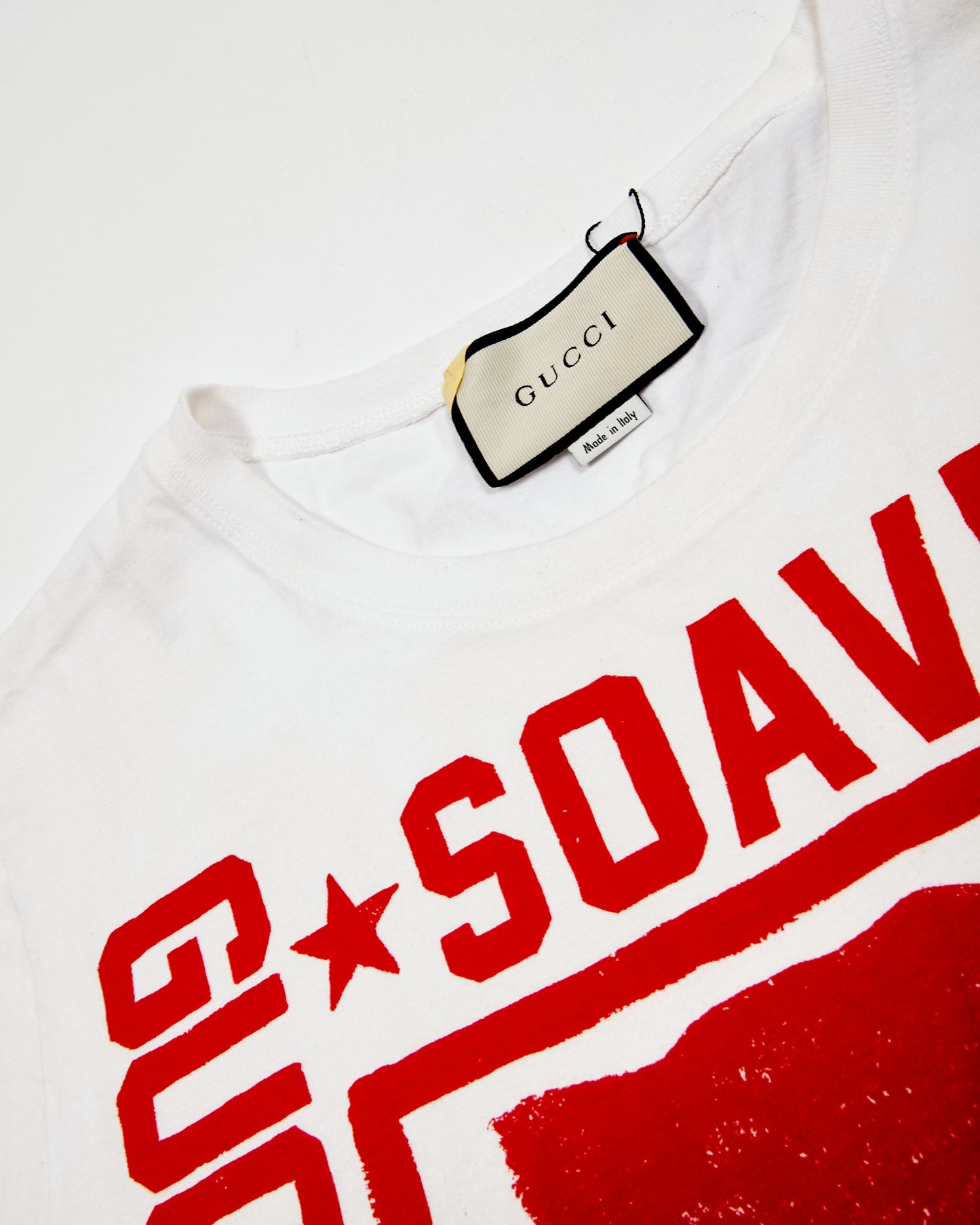T-shirt Panthère Soave/Amore Guccification en coton blanc Gucci - S
