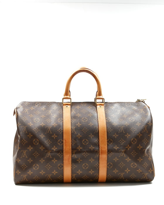 Louis Vuitton Monogram Canvas Keepall 45 Travel Bag