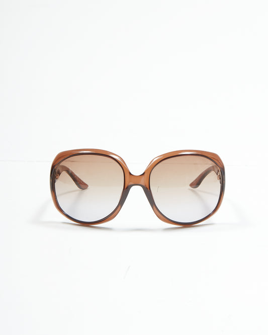 Dior Brown Glossy 1KDCQR Oversize Sunglasses