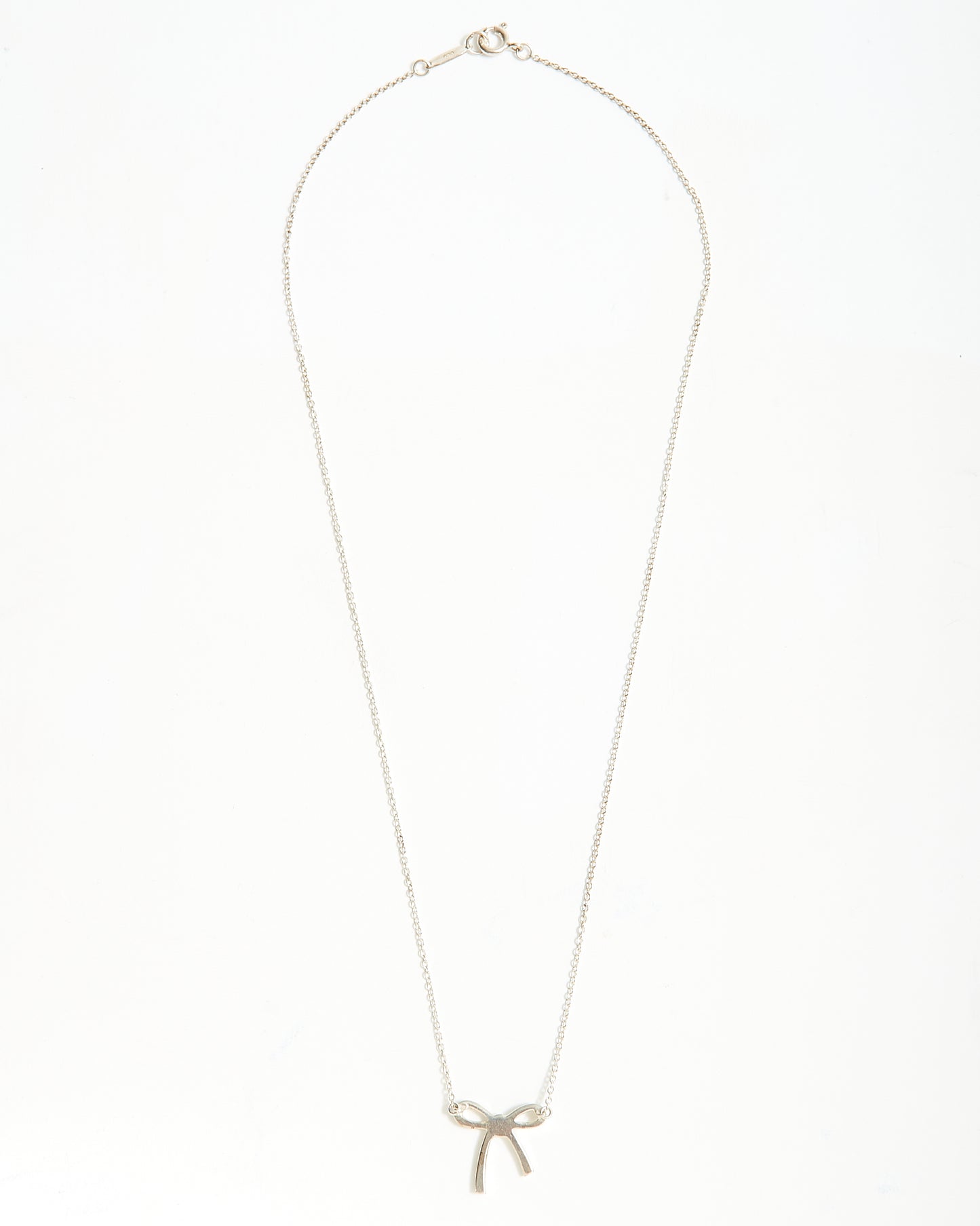 Collier pendentif mini nœud Tiffany en argent sterling