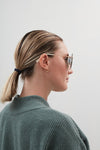 Fendi Gold Lense 99mm Eyeline FF0193 Aviator Sunglasses
