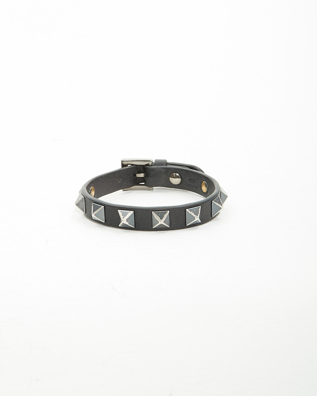 Bracelet Rockstud en cuir noir Valentino